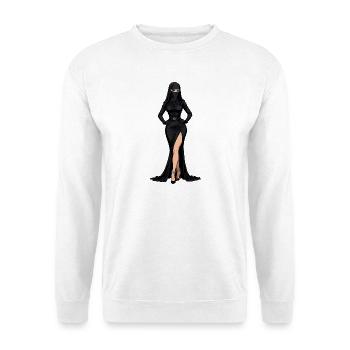 Schwarze Ninja-Eleganz - Unisex Pullover - Weiß - Vorne