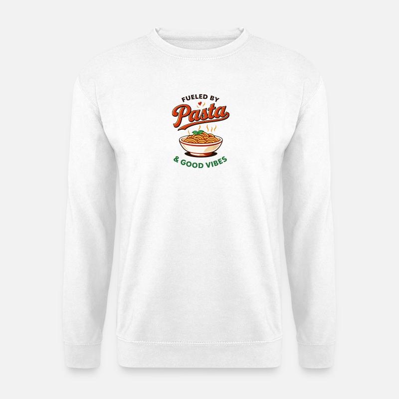 Pasta & Gute Vibes Logo - Unisex Pullover - Weiß