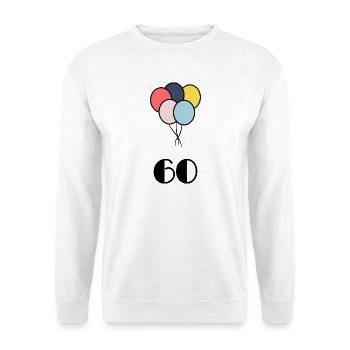 60. 60 JAHRE. 60-JÄHRIGES JUBILÄUM. 60. GEBURTSTAG. - Unisex Pullover - Weiß - Vorne