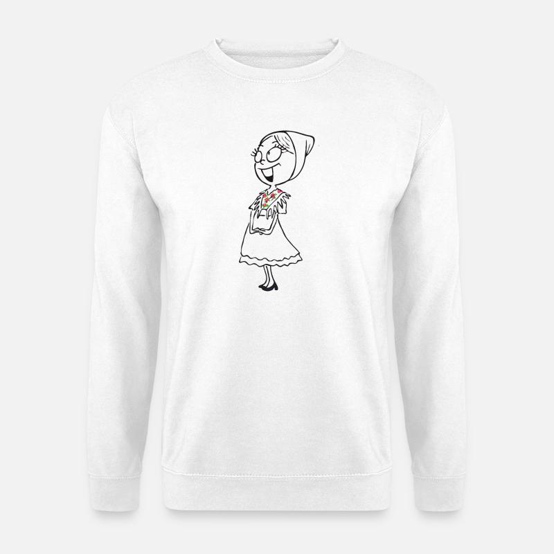 SERBSKA LENKA - kontur - - Unisex Pullover - Weiß