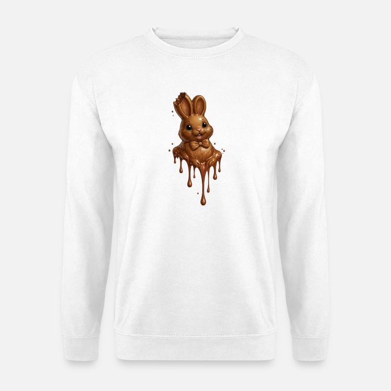 Schmelzender Schokohase  - Unisex Pullover - Weiß