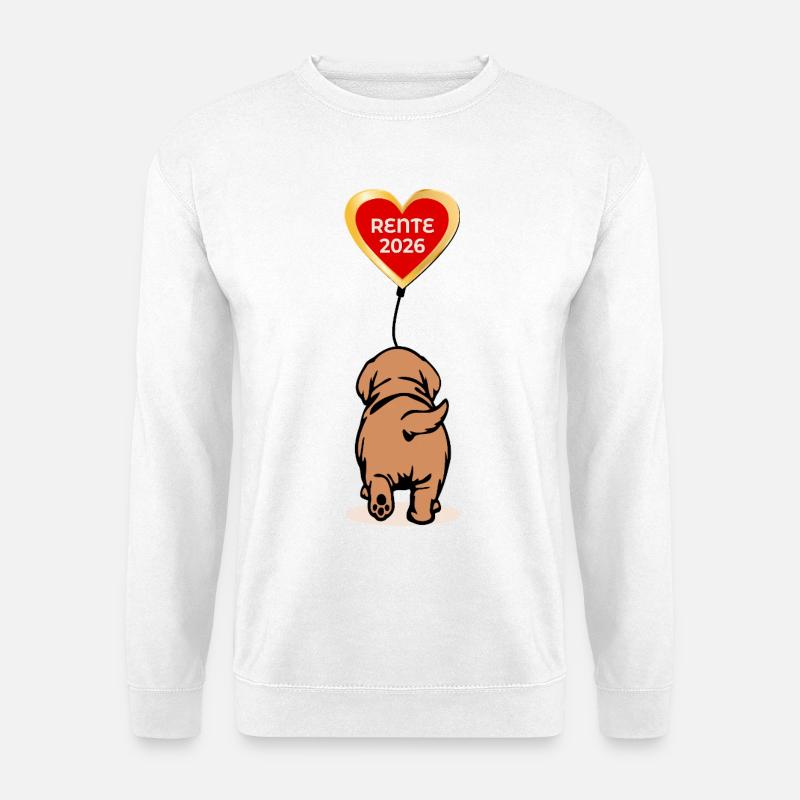 Rente 2026 Hunde - Unisex Pullover - Weiß