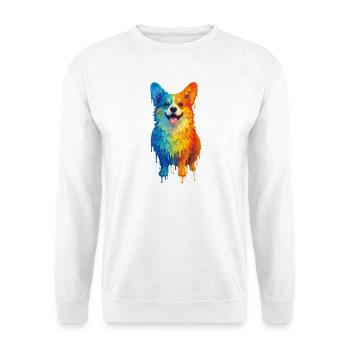 Corgi in bright colors - Unisex Sweatshirt - white - Front