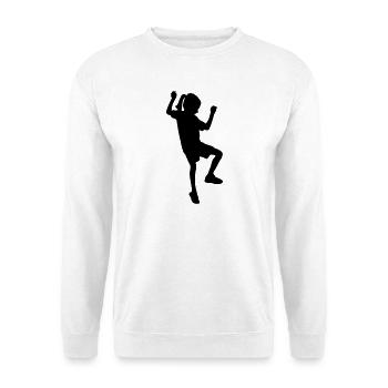 Climber Girl – Boulder Fun - Unisex Pullover - Weiß - Vorne