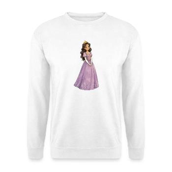 Lila Prinzessin mit Krone - Unisex Pullover - Weiß - Vorne