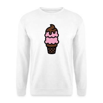 Eiswaffel Eiscreme Icon - Unisex Sweatshirt - white - Front