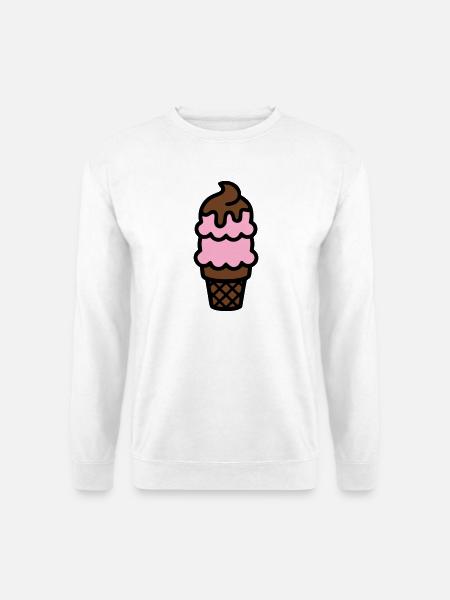 Eiswaffel Eiscreme Icon - Unisex Sweatshirt - white