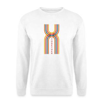 Ensemble - Rétro Rainbow Line - Sweat-shirt Unisexe - blanc - Devant