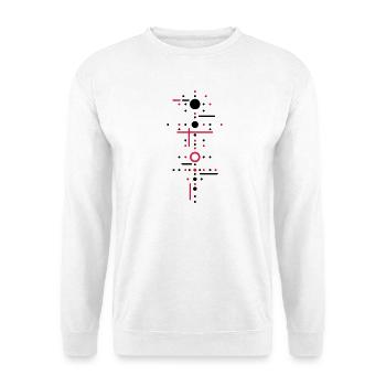Punkte und Linien - Unisex Pullover - Weiß - Vorne