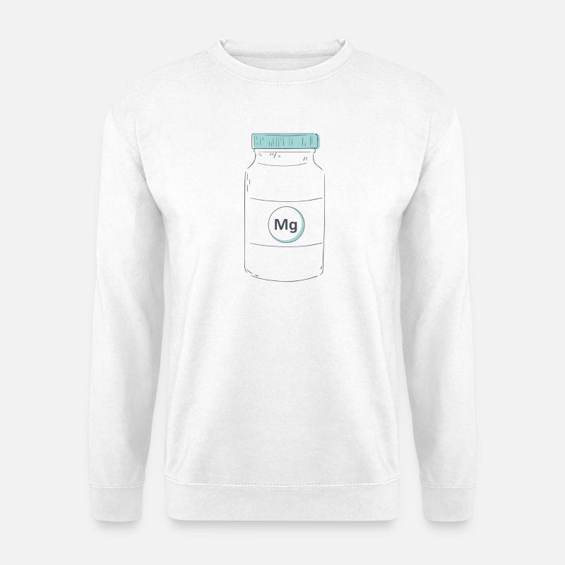 Nahrungsergänzung Magnesium Protein - Unisex Pullover - Weiß