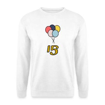 ANNIVERSARY. 15. 15 YEARS. 15th ANNIVERSARY - Unisex Sweatshirt - white - Front