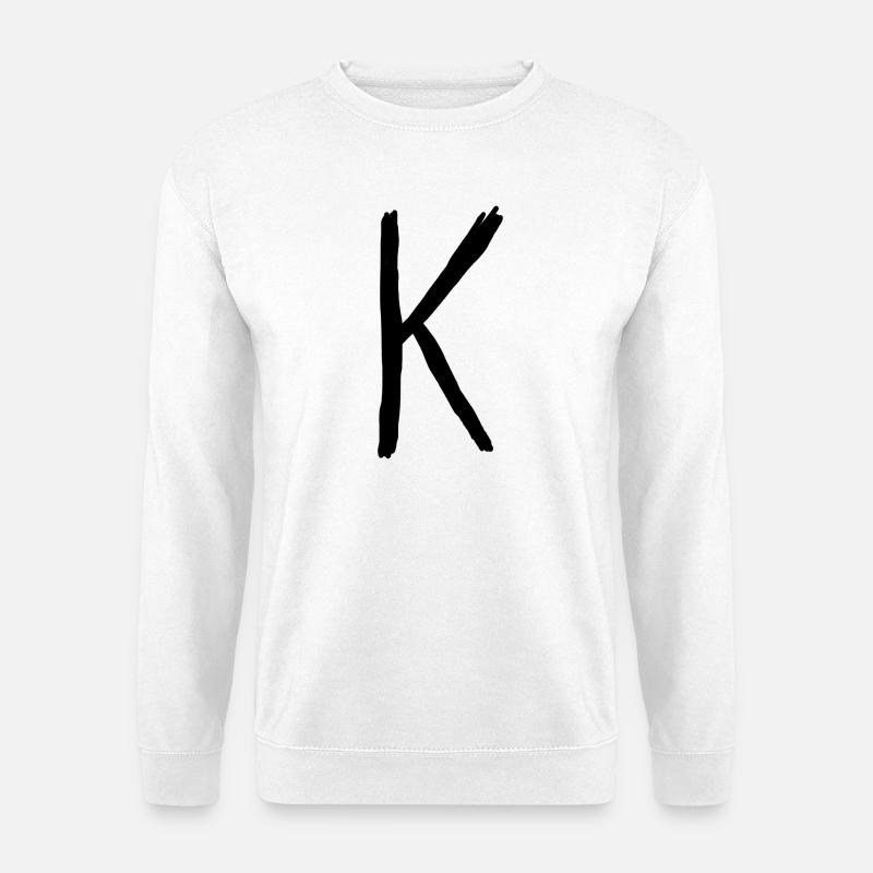 Buchstaben K - Unisex Pullover - Weiß