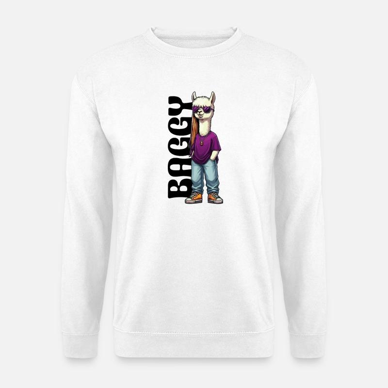 Baggy Alpaka - Unisex Pullover - Weiß
