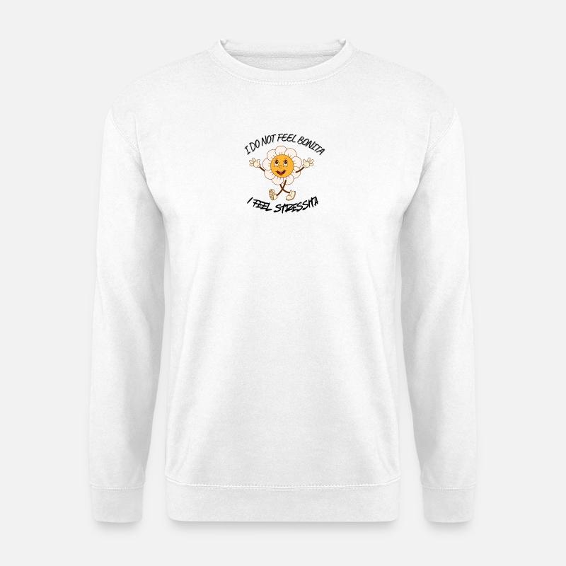 Fröhliche Blume Cartooncharme - Unisex Pullover - Weiß