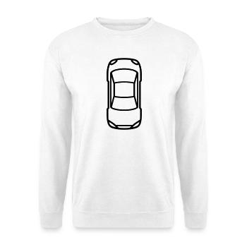 Voiture - Sweat-shirt Unisexe - blanc - Devant