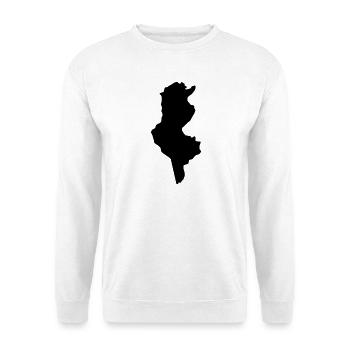 Carte de la Tunisie - Sweat-shirt Unisexe - blanc - Devant