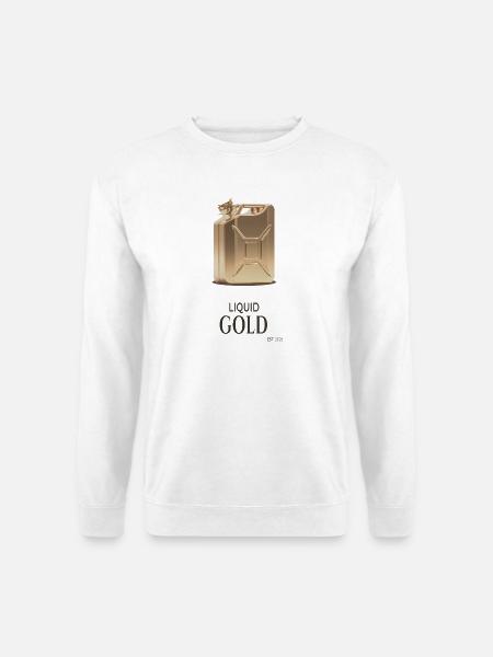 Liquid Gold Spritpreis Humor Design - Unisex Pullover - Weiß