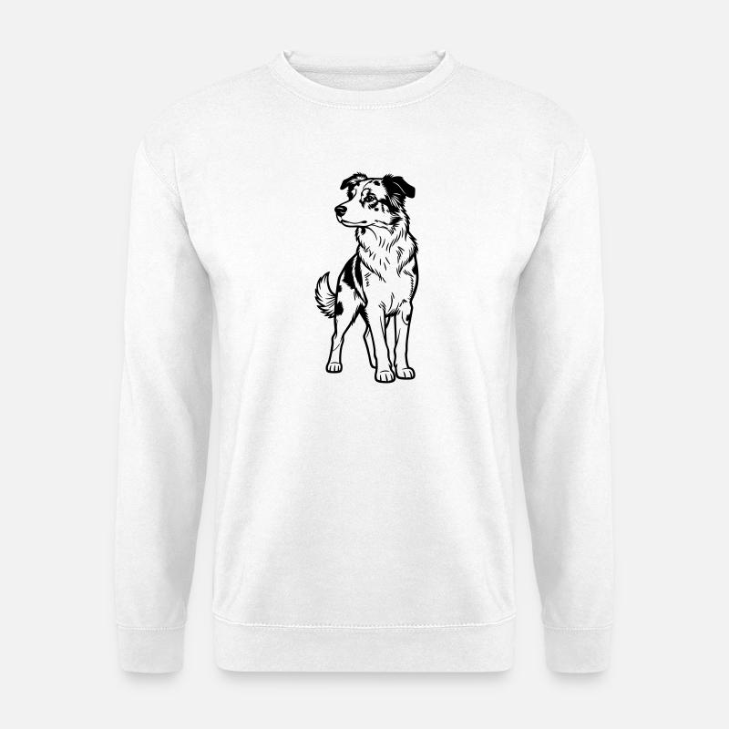 Australischer Schäferhund - Unisex Pullover - Weiß