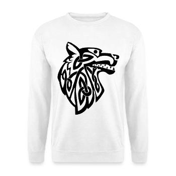 Viking black wolf - Unisex Sweatshirt - white - Front