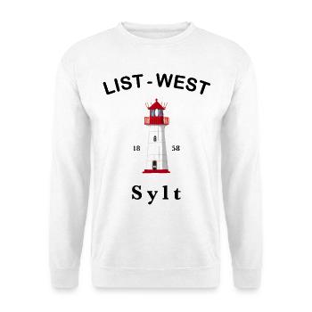 Iconic lighthouse List-West on Sylt, North Sea - Unisex Sweatshirt - white - Front