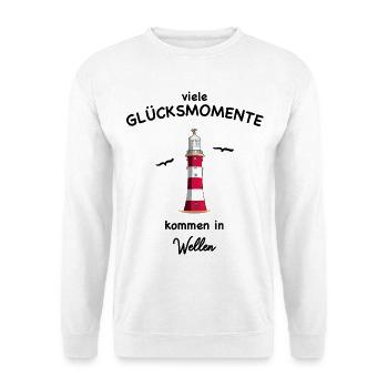 Leuchtturm Plymouth, England, Glücksmomente - Unisex Pullover - Weiß - Vorne