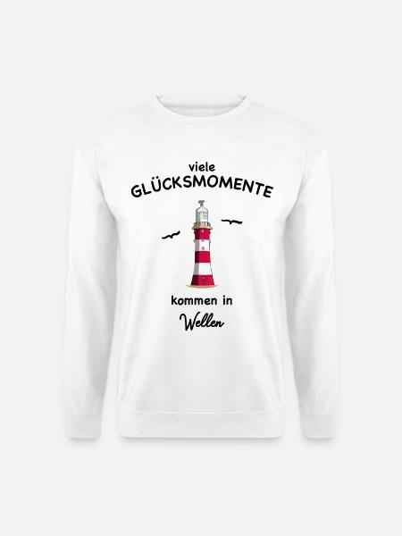 Leuchtturm Plymouth, England, Glücksmomente - Unisex Pullover - Weiß