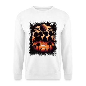 Beach Volleyball - Unisex Pullover - Weiß - Vorne