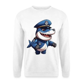 Police des requins - Sweat-shirt Unisexe - blanc - Devant