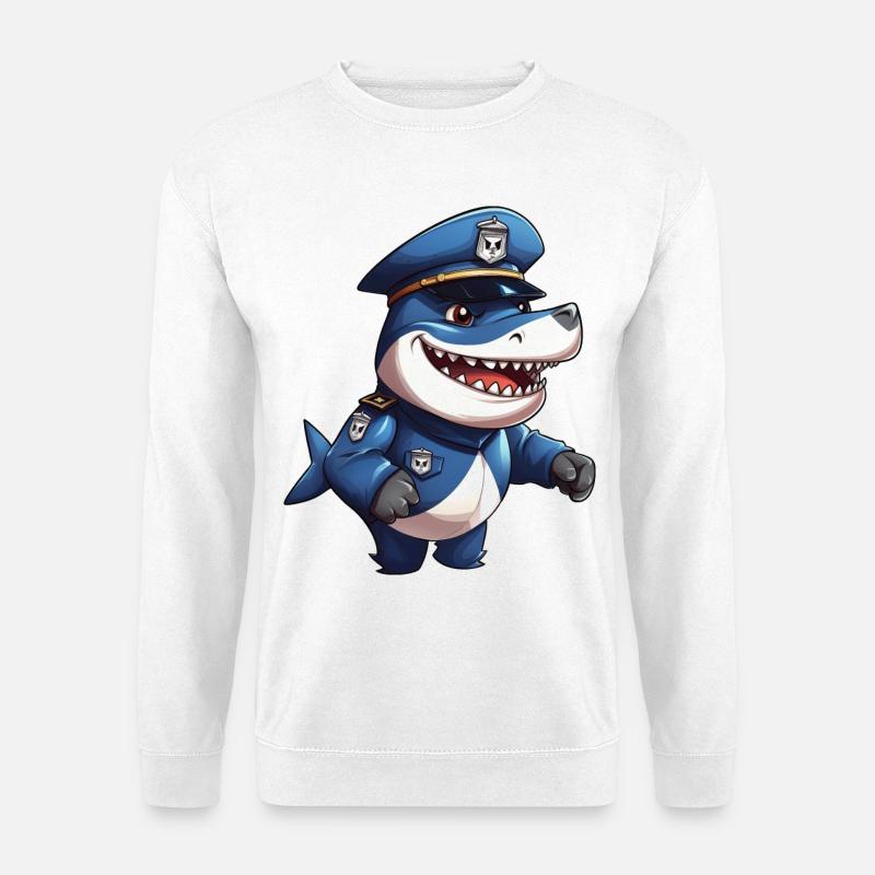 Hai Polizei - Unisex Pullover - Weiß