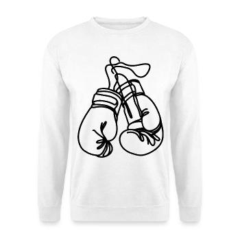Boxing Gloves Sketch - Unisex Sweatshirt - white - Front