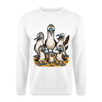 Charming seabirds illustration - Unisex Sweatshirt - white - Front