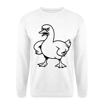 Angry goose - Unisex Sweatshirt - white - Front