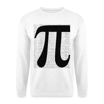 Mathématiques du symbole pi avec valeur numérique - Sweat-shirt Unisexe - blanc - Devant
