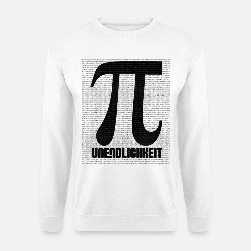 Pi Sign from Number Pattern - Unisex Sweatshirt - white