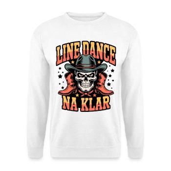 Line Dance Schädel Rodeo - Unisex Pullover - Weiß - Vorne