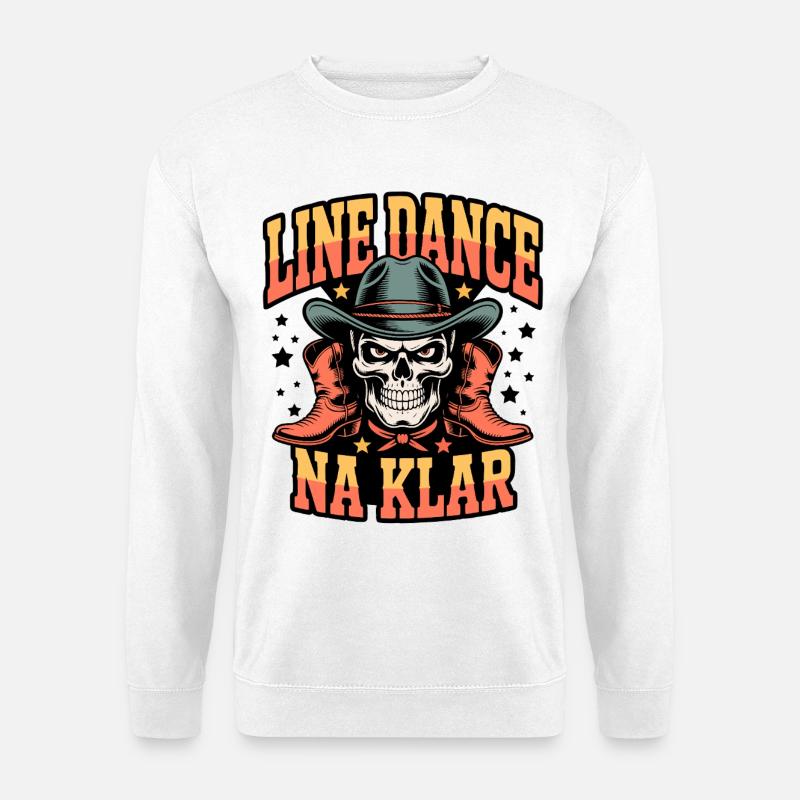 Line Dance Skull Rodeo - Unisex Sweatshirt - white