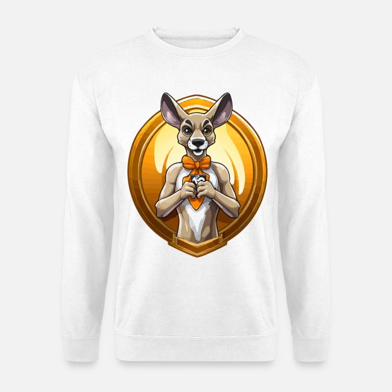 Herz-Hund im Medaillon - Unisex Pullover - Weiß
