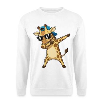 Art de dessin animé Girafe à Cool Dapping - Sweat-shirt Unisexe - blanc - Devant