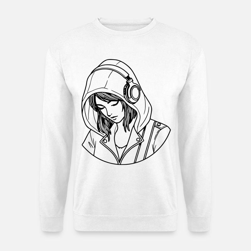 Frau Liebe Musik - Unisex Pullover - Weiß