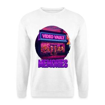 Retro Vintage 80er VHS-T-Shirt - Unisex Pullover - Weiß - Vorne