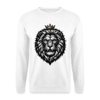 Löwe Löwenkopf Stark Wild Stolz Königlich - Unisex Pullover - Weiß - Vorne