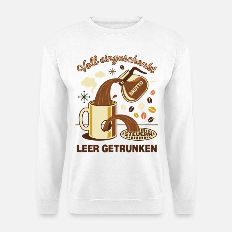 Voll Eingeschenkt Netto - Unisex Pullover - Weiß