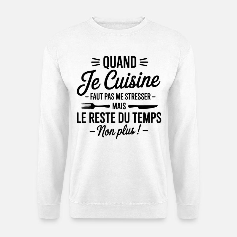 Humorvolle Küchenschürze - Unisex Pullover - Weiß