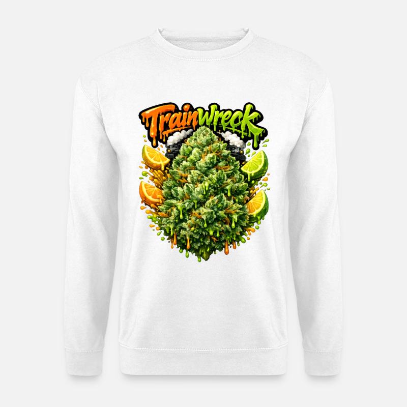 Graffiti-Graffiti zum Zugwrack - Unisex Pullover - Weiß