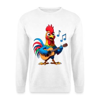 Hahn on the guitar - Unisex Sweatshirt - white - Front