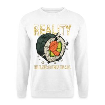 Sushi Roll Reality Innerer Geschmack - Unisex Pullover - Weiß - Vorne