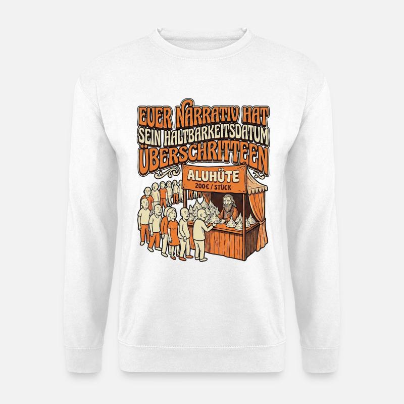 Narrativ Haltbarkeit - Unisex Pullover - Weiß