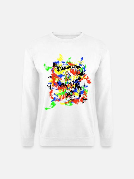 Yoga - Tree Pose | Colorful dance of colors - Unisex Sweatshirt - white