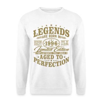 Cadeau d’anniversaire vintage vintage rétro 1996 - Sweat-shirt Unisexe - blanc - Devant