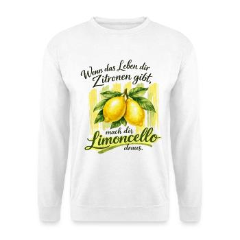 Statement Lebensfreude - Unisex Pullover - Weiß - Vorne
